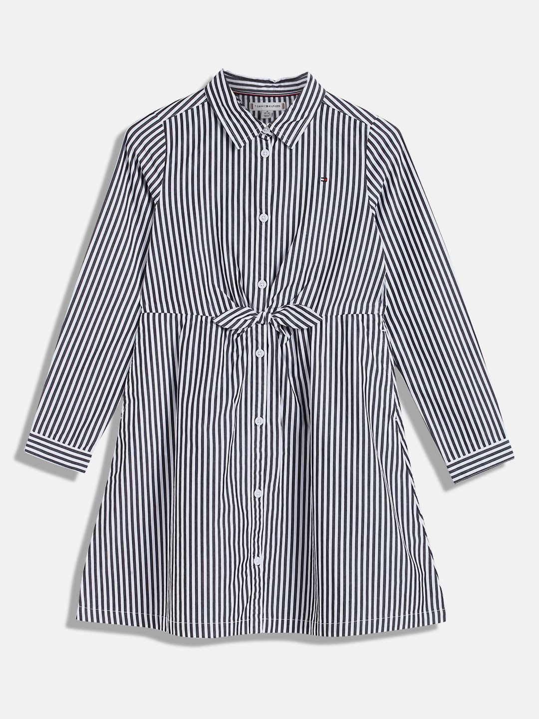 

Tommy Hilfiger Girls Striped Cotton Shirt Dress, Blue