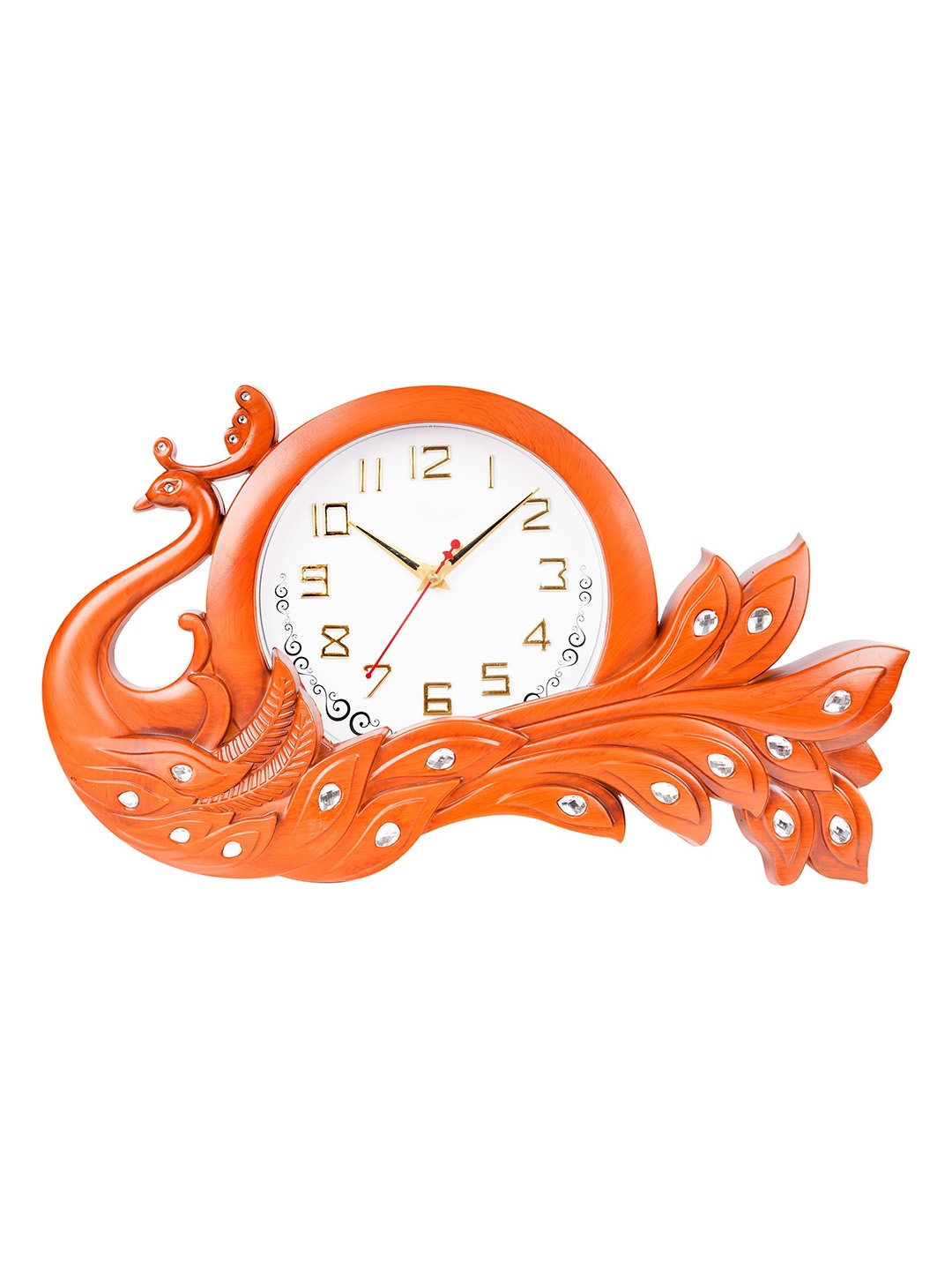 

Sigaram Orange Textured Regular Wall Clock