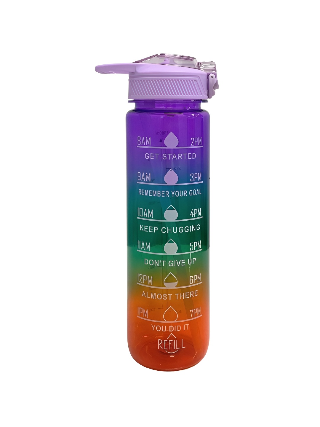 

SuperGeneriX Purple & Green Single Plastic Printed Water Bottle
