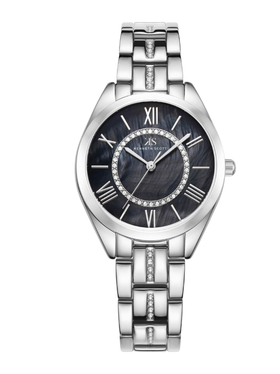 

KENNETH SCOTT Women Dial & Bracelet Style Straps Analogue Watch K23510-SBSB, Silver