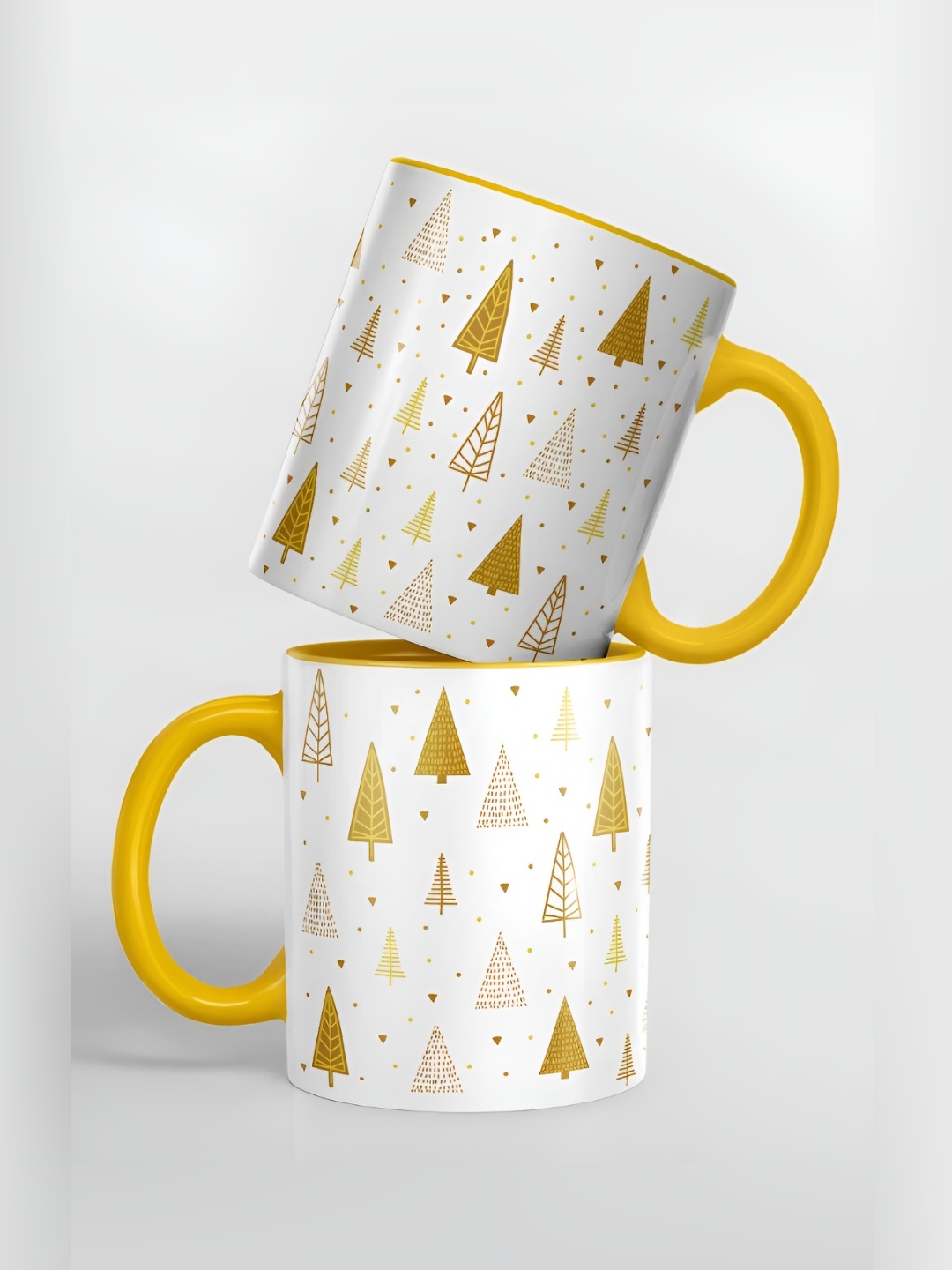 

macmerise Unisex Yellow Cups and Mugs, White