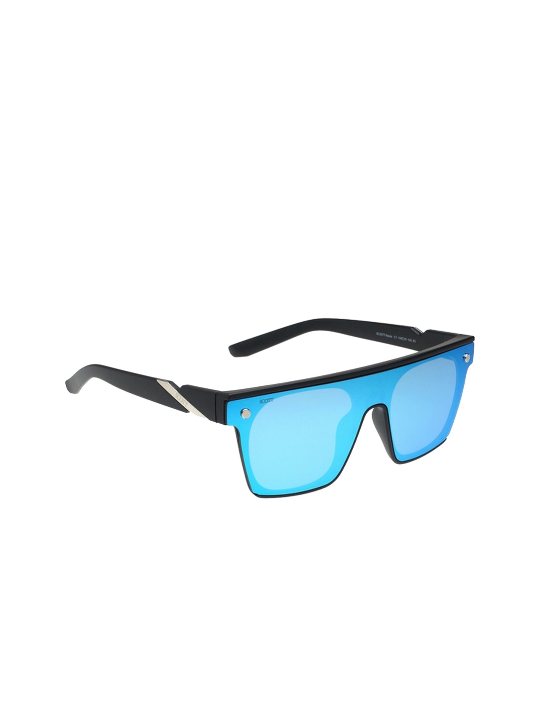 

SCOTT Unisex Square Sunglasses with UV Protected Lens, Blue
