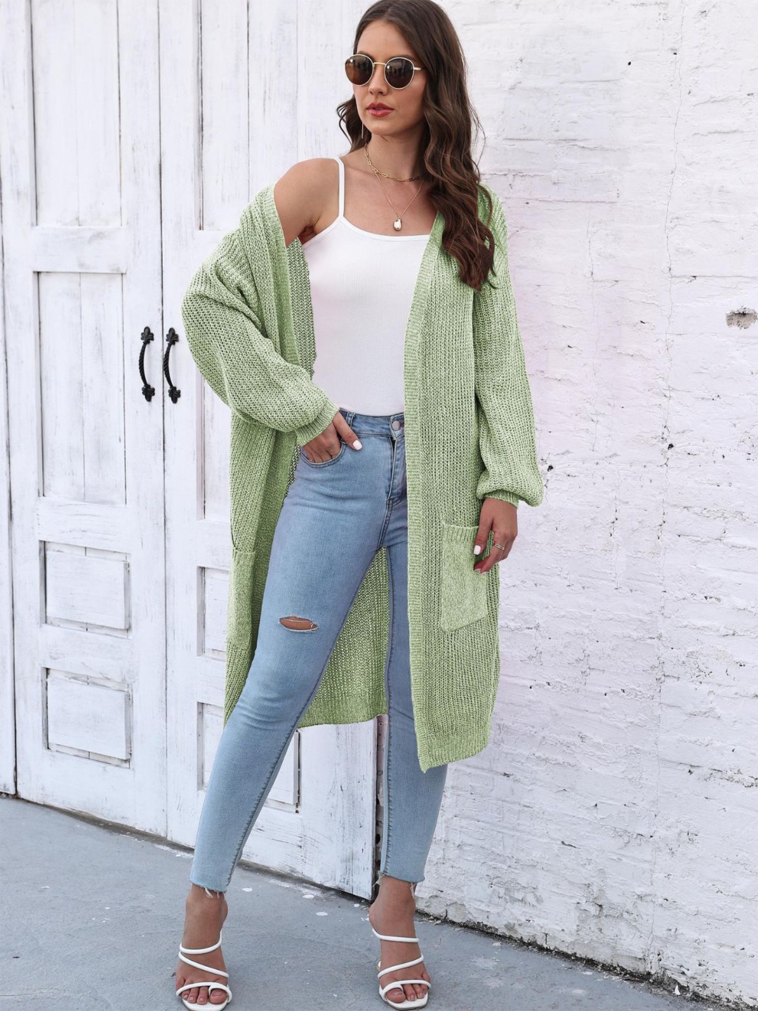 

StyleCast Women Longline Shrug, Green