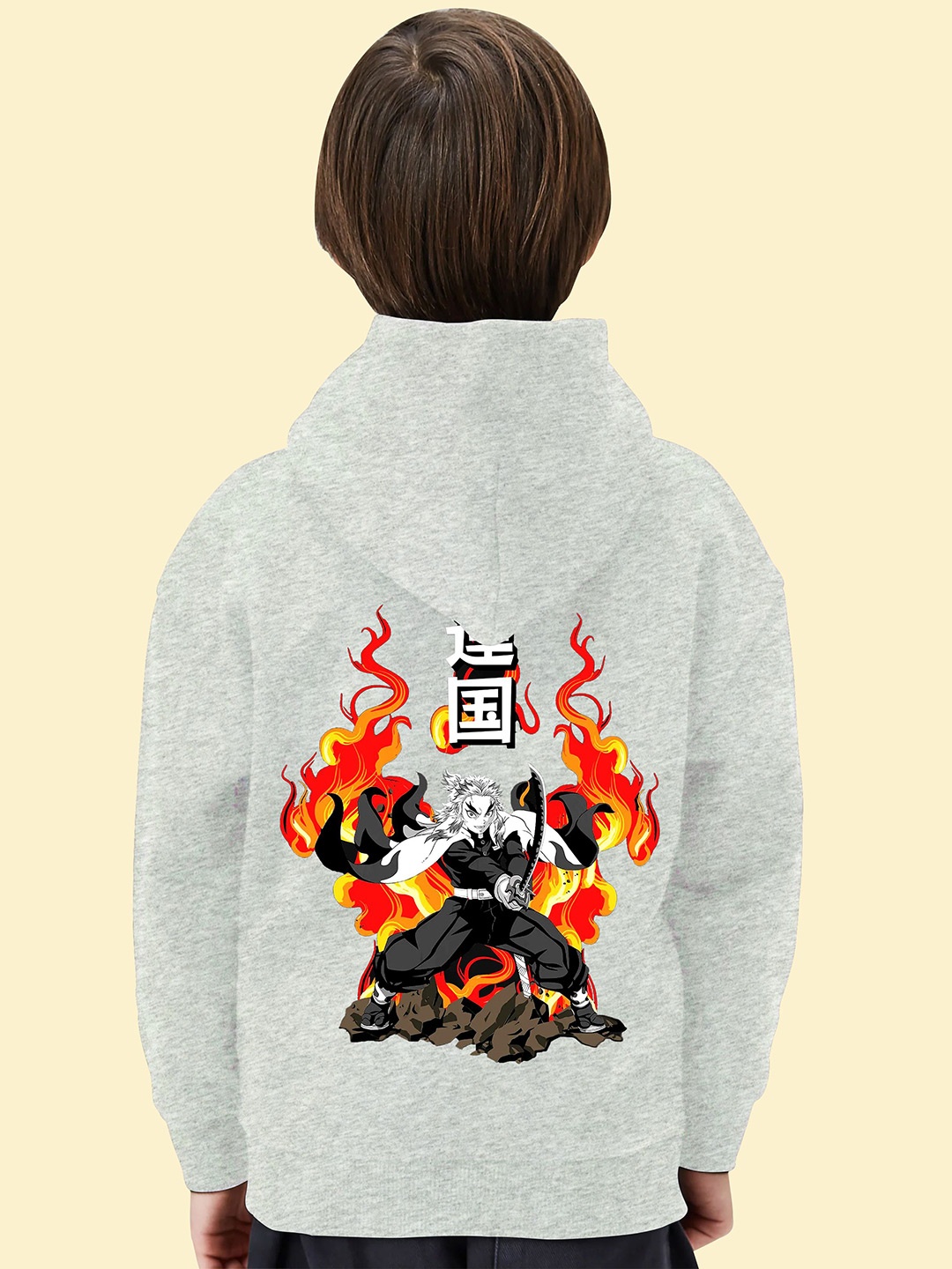 

BAESD Boys Printed Hooded Sweatshirt, Grey