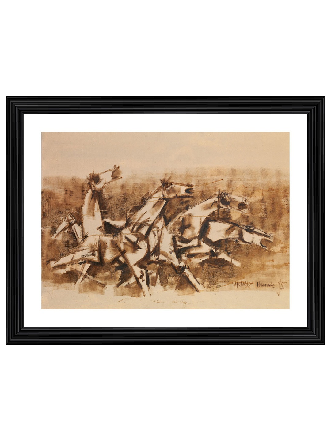 

Adventures India White & Black Wooden Painting Wall Art