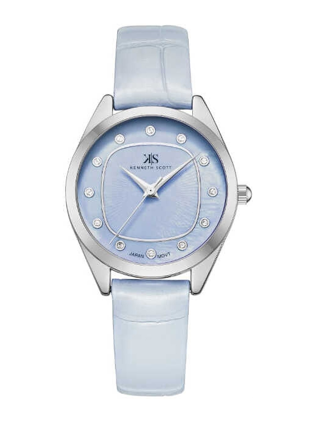 

KENNETH SCOTT Women Round Embellished Dial Analogue Watch K24508-SLLL, Blue