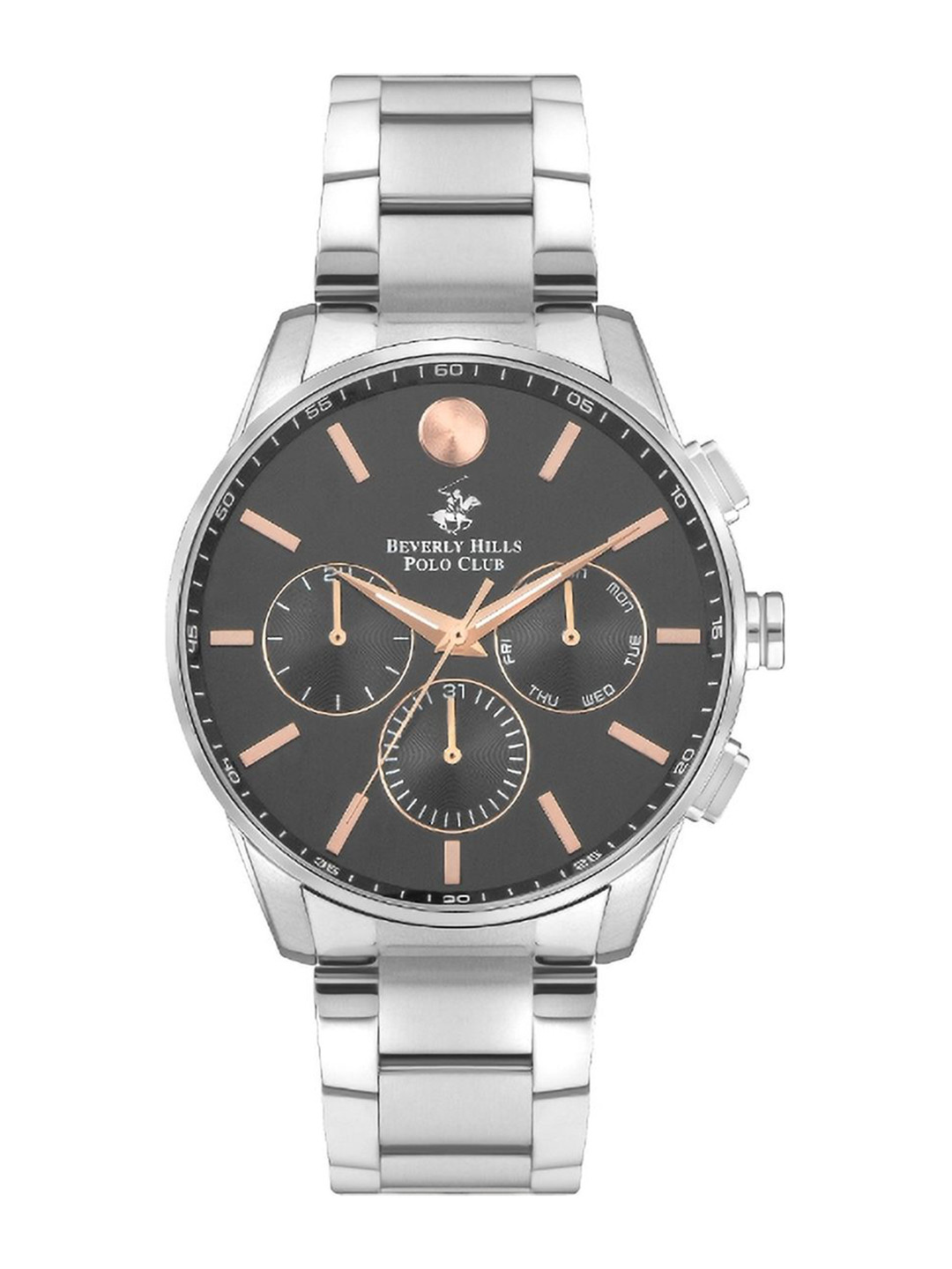 

Beverly Hills Polo Club Men Bracelet Style Straps Analogue Multi Function WatchBP3396X.360, Grey