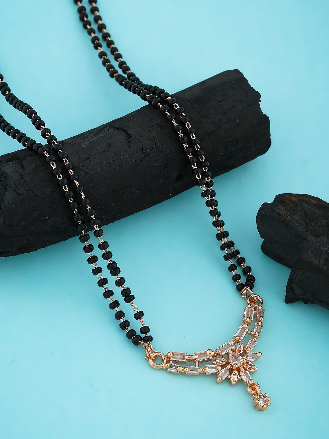

Wynona Gold-Plated Beaded Mangalsutra