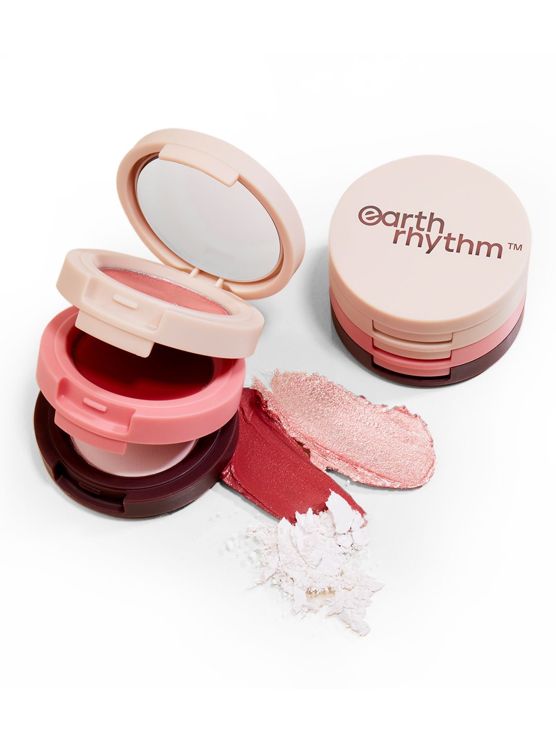 

Earth Rhythm Dab Set Go 3-in-1 Face Palette - Cosmopolitan- 7 gm, Pink