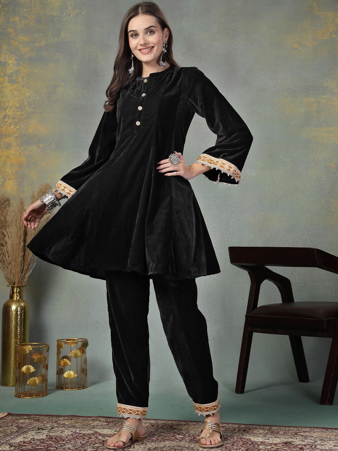 

Stylum Tunic With Trousers Co-Ords, Black