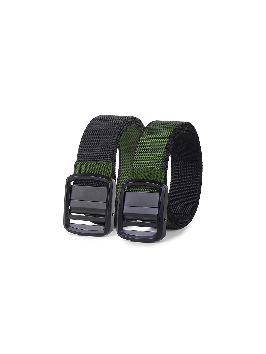 

glitchez Men Reversible Belt, Green