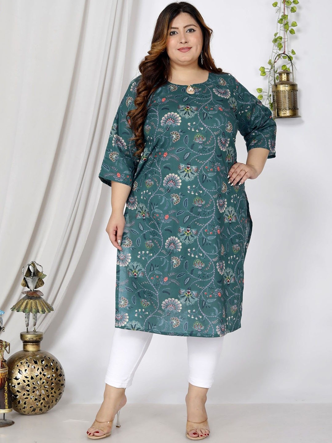

Swasti Women Floral Printed Floral Kurta, Blue