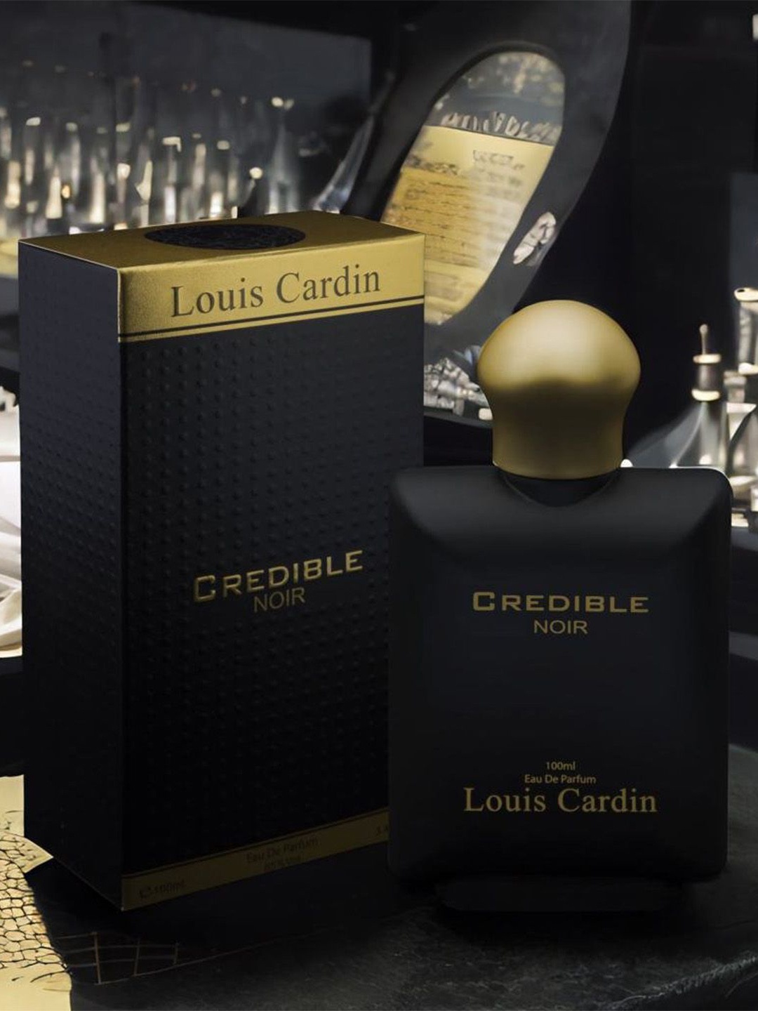 

Louis Cardin Men Credible Noir Long Lasting Eau De Parfum - 100 ml, Black