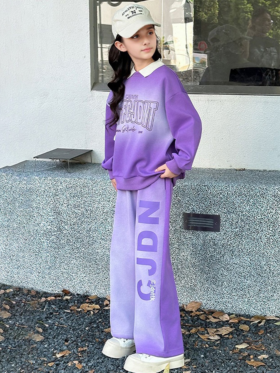 

FOREVER FRIDAY Girls Printed Palazzos, Purple