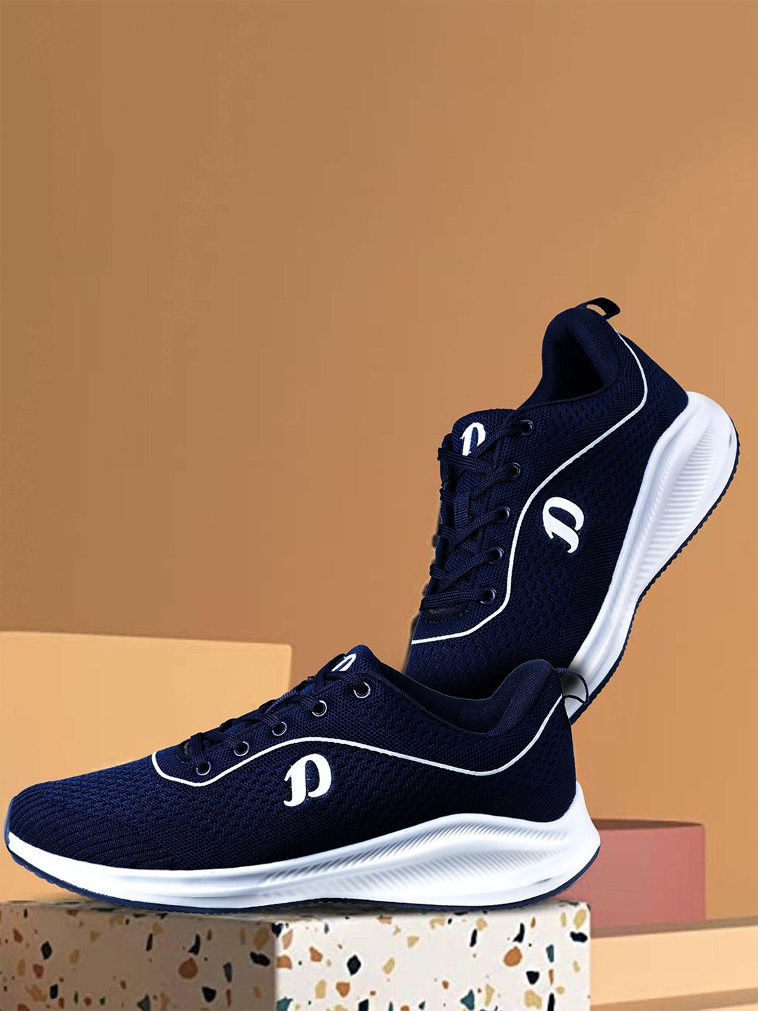 

DOCTOR EXTRA SOFT Men Mesh Running Non-Marking Shoes, Navy blue