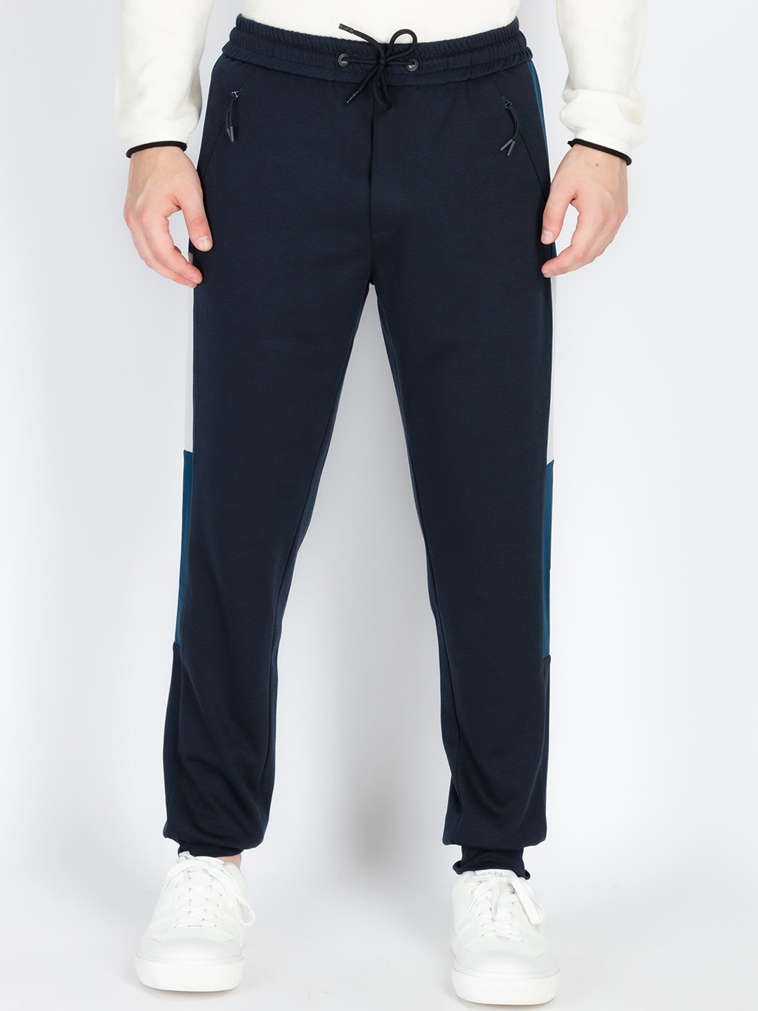 

Status Quo Men Self Design Winter Joggers, Navy blue