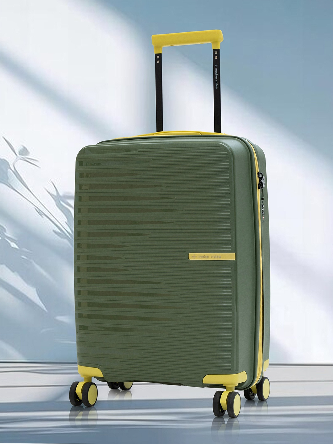 

Nasher Miles Havelock Polypropylene TSA Lock Cabin Olive Green Trolley Bag - 20 Inch 55 cm