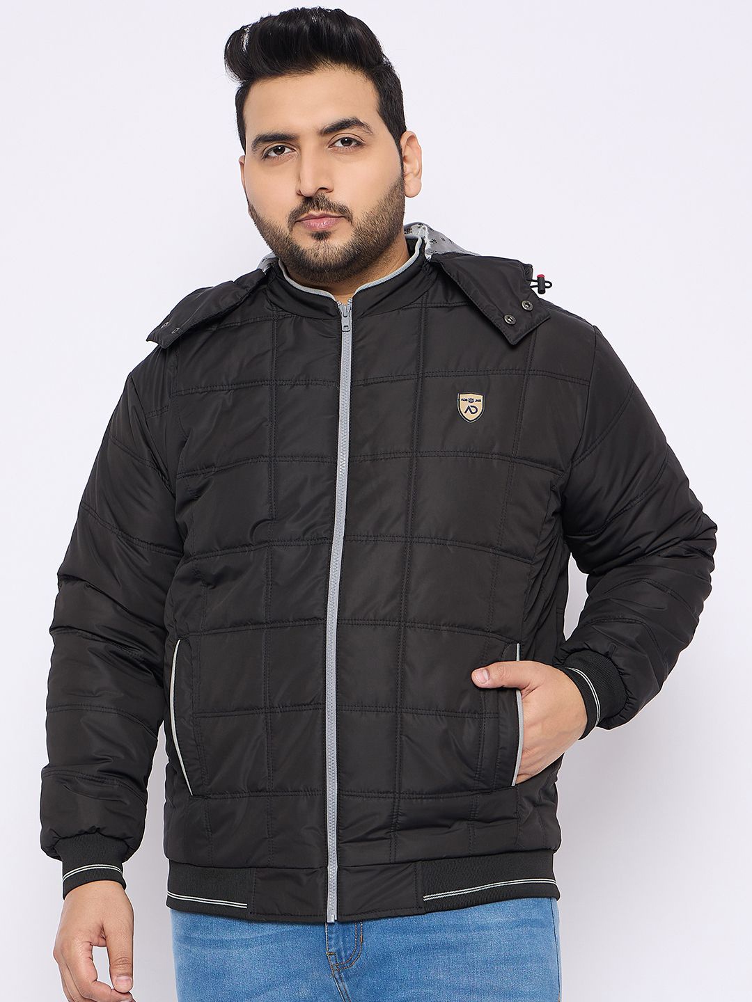 

Adobe Men Lightweight Quilted Jacket, Black