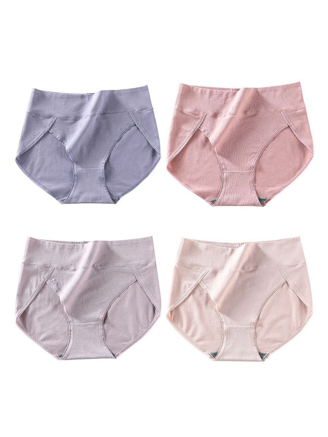 

LULU & SKY Women Pack Of 4 Mid-Rise Basic Briefs, Beige