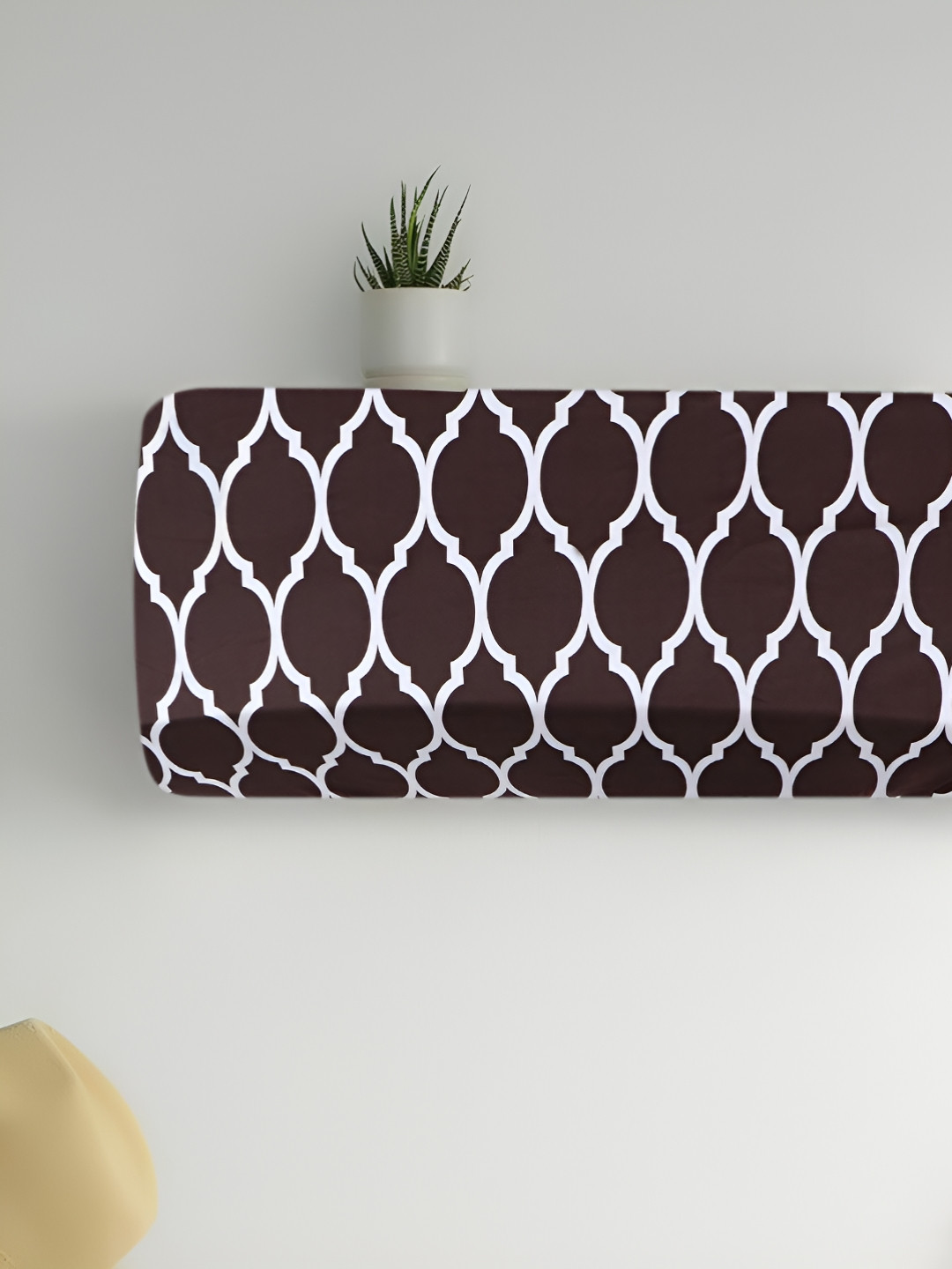 

Dakshya Industries Brown & White Printed Split AC Cover