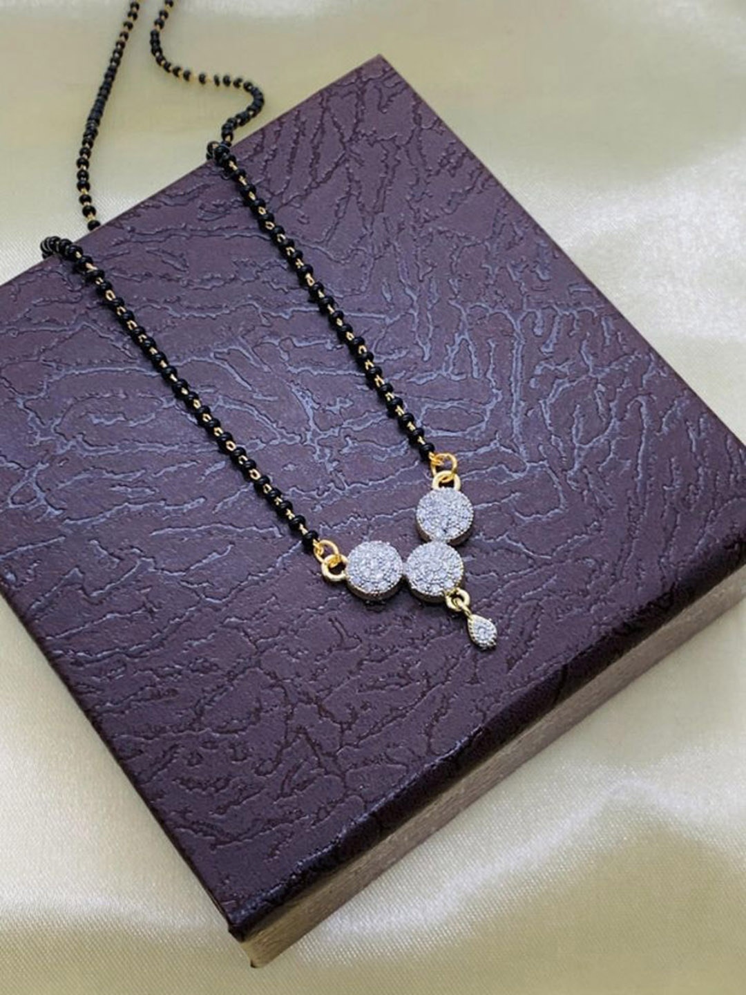 

Wynona Gold-Plated Stone Studded & Beaded Mangalsutra