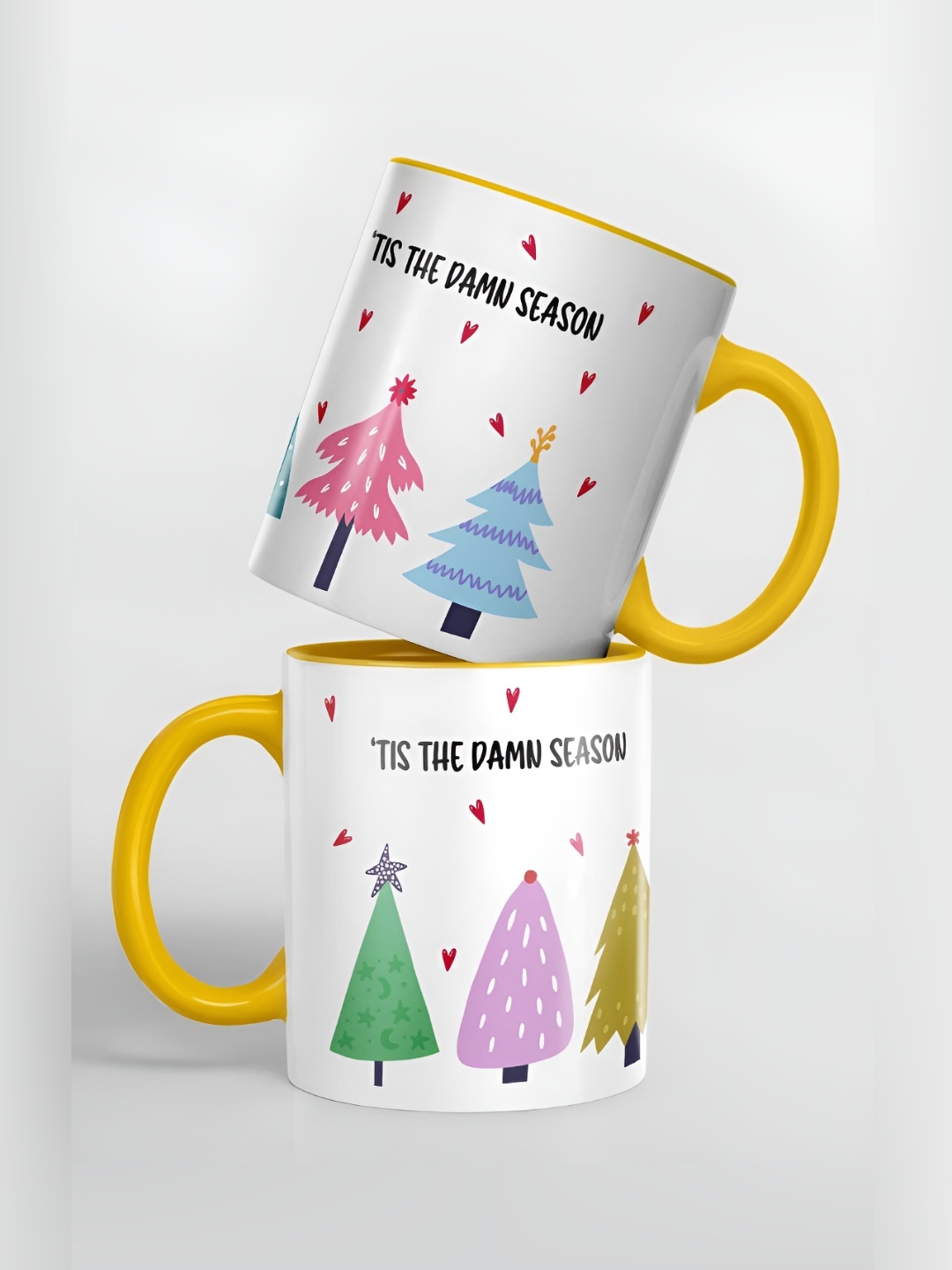 

macmerise Unisex Yellow Cups and Mugs, White