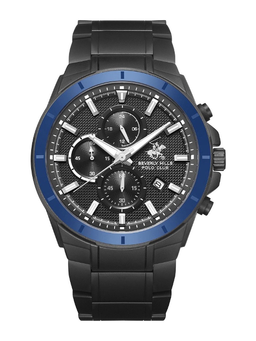 

Beverly Hills Polo Club Men Dial & Bracelet Style Analogue Chronograph Watch BP3598Y.650, Black