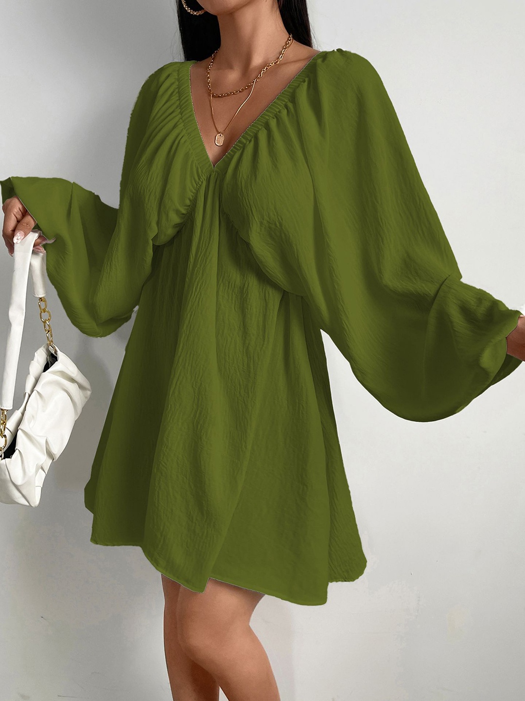 

StyleCast x Revolte A-Line Mini Dress, Green