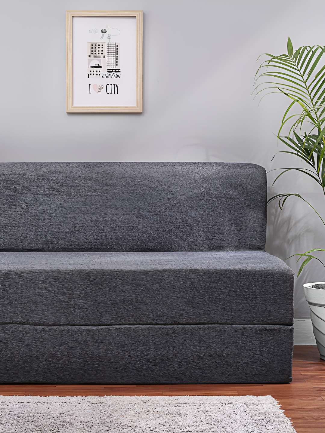 

Solis Primus Comfort for all Grey Foam Fold Out Sofa Cum Bed