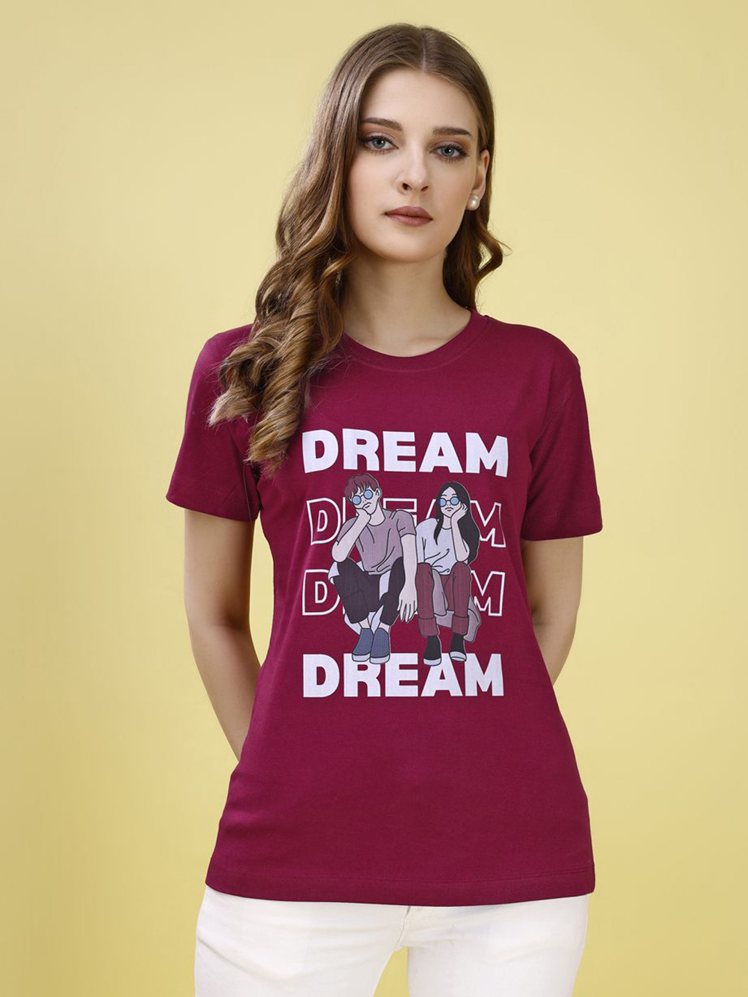 

NORZY PARIS Women T-shirt, Maroon