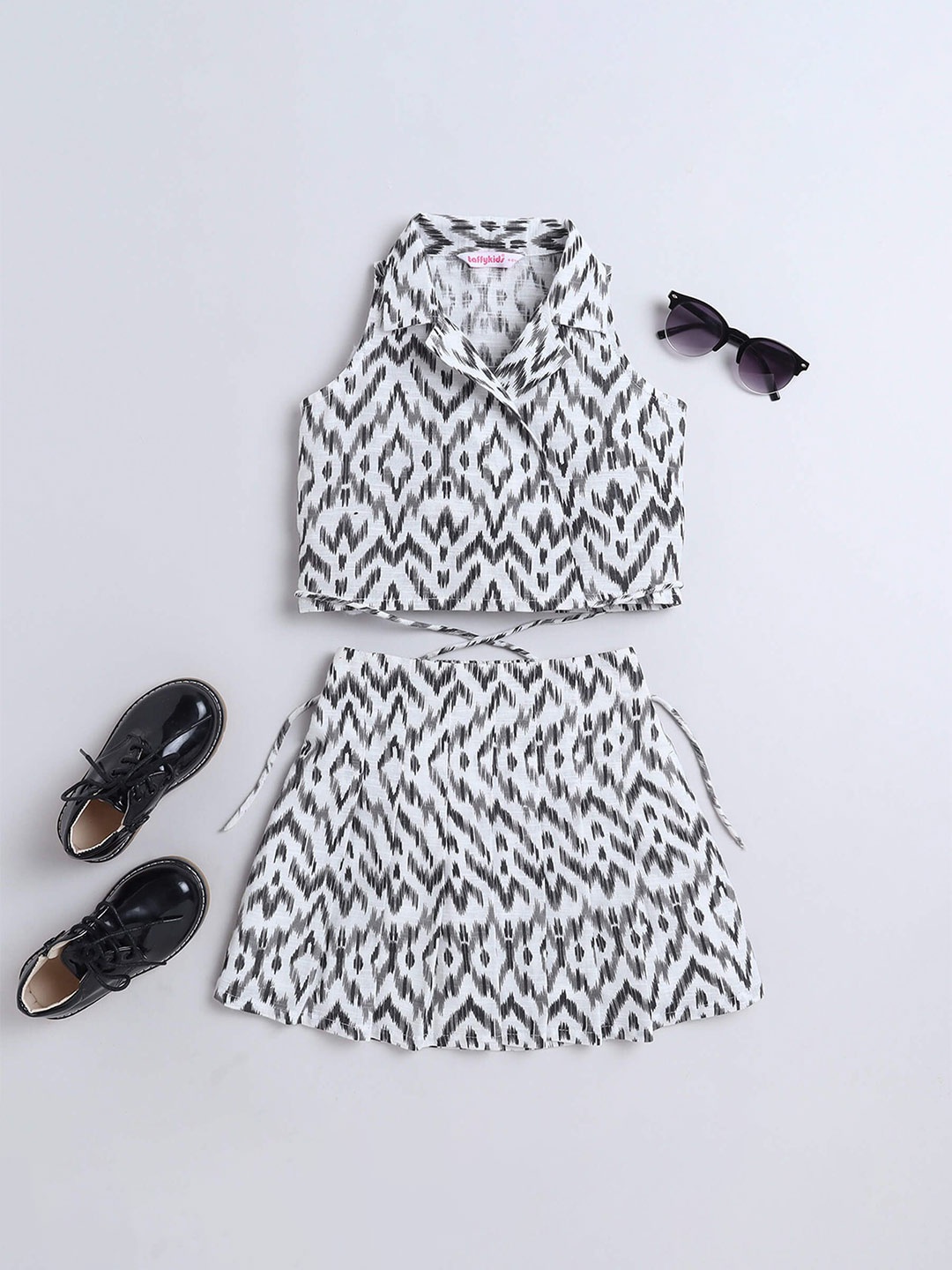 

taffykids Girls Top with Skirt, Off white