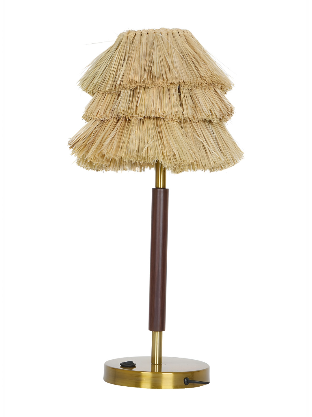 

Fos Lighting Brown Textured Metal Contemporary Frusturical Shaped Table Lamp