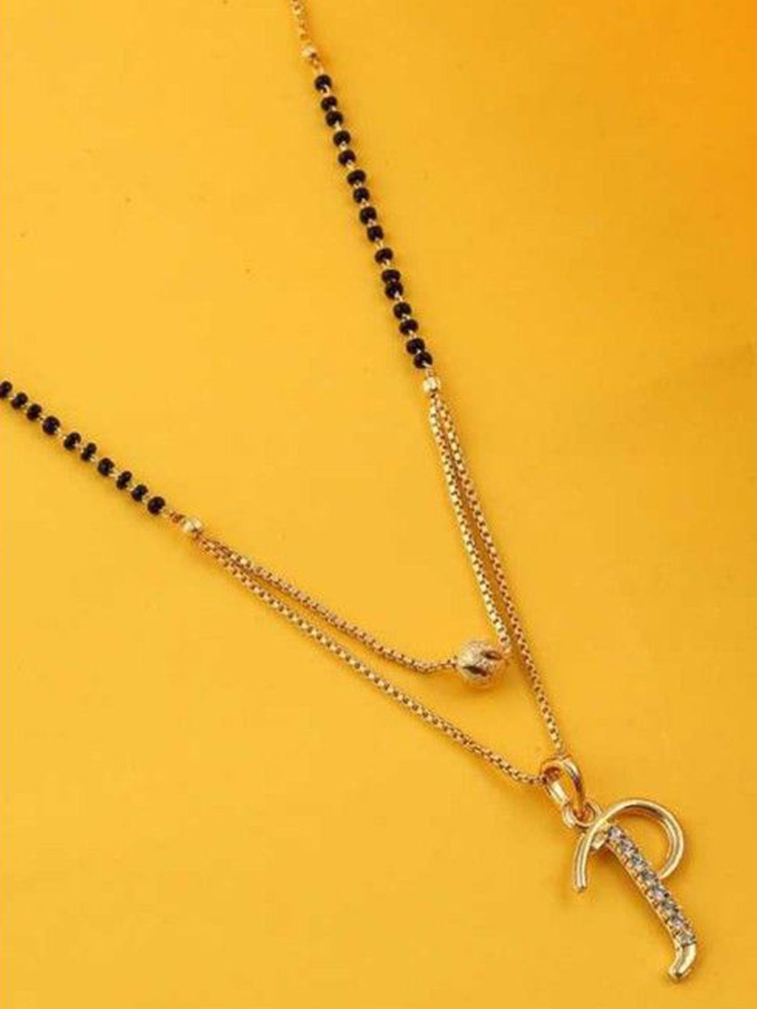 

Wynona Gold Plated Artificial Beaded Mangalsutra