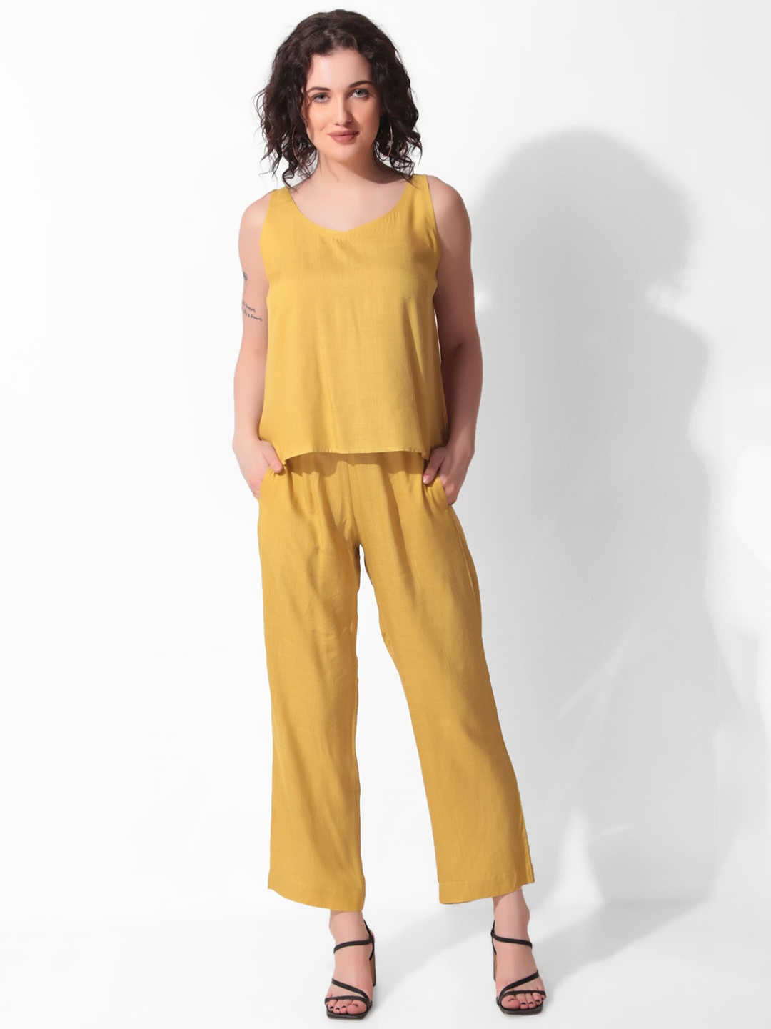 

Seryeon Top With Trouser Co-Ords, Mustard