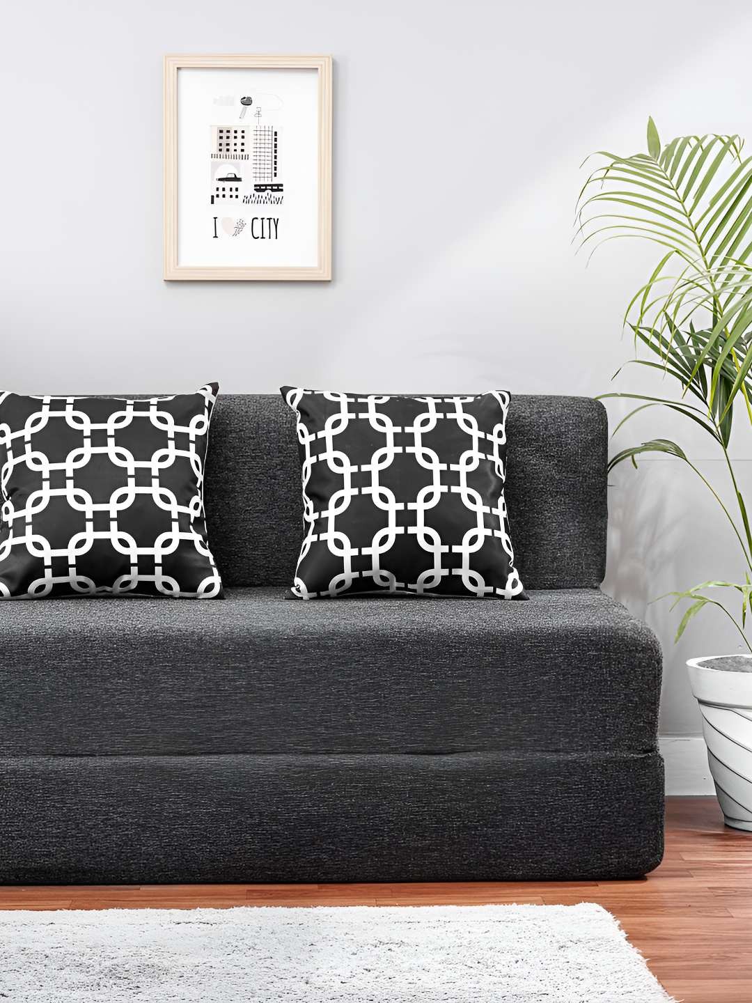 

Solis Primus Comfort for all Grey 2 Seater Foam Fold Out Sofa Cum Bed