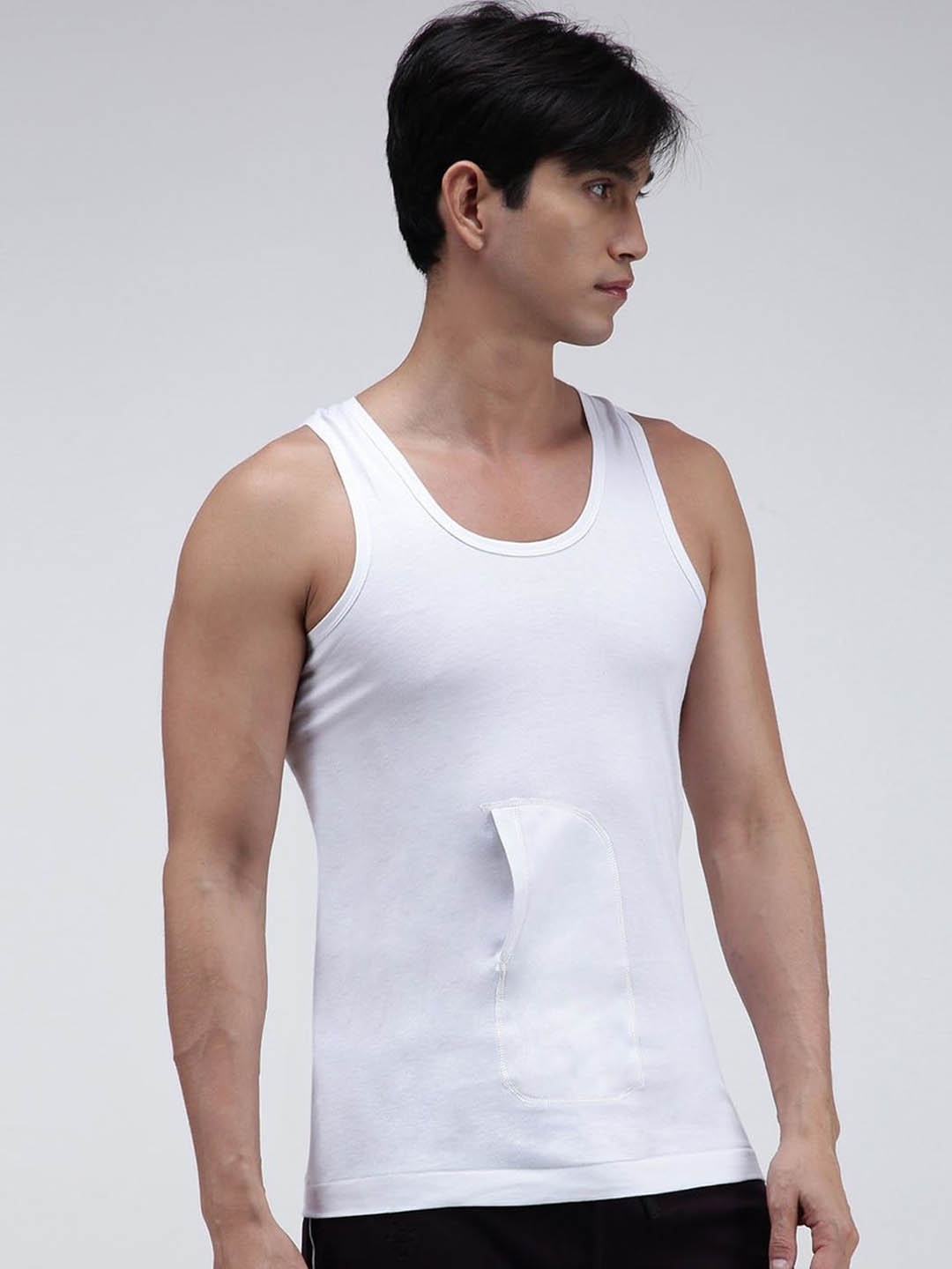 

AMUL COMFY Cotton Basic Vests Comfy-Interlock-PKT-White-RN-5-110