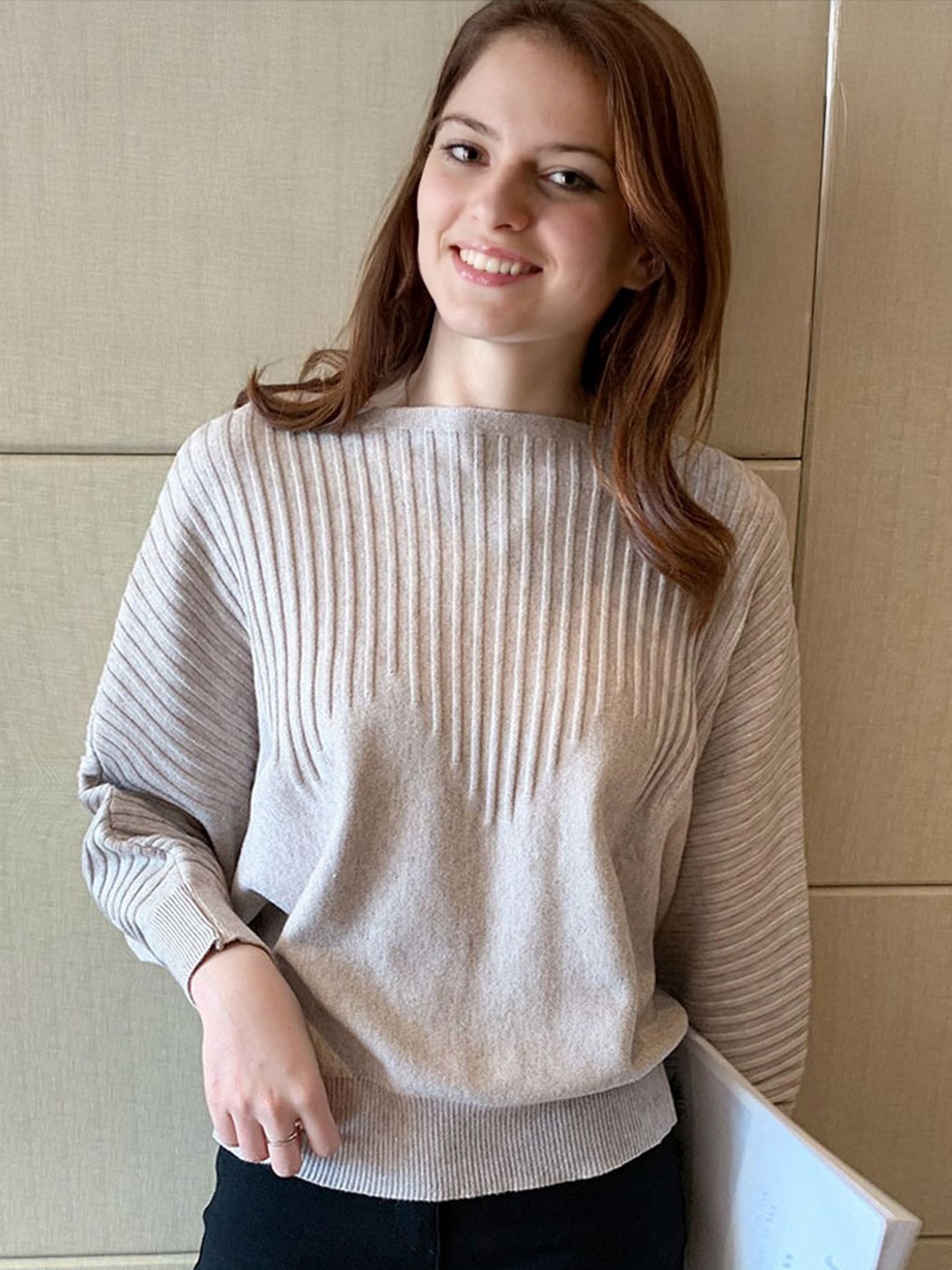 

StyleCast Women Round Neck Pullover, Beige