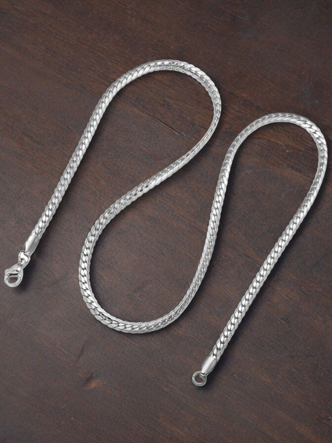 

The Roadster Lifestyle Co. Men Snake Chain, Silver
