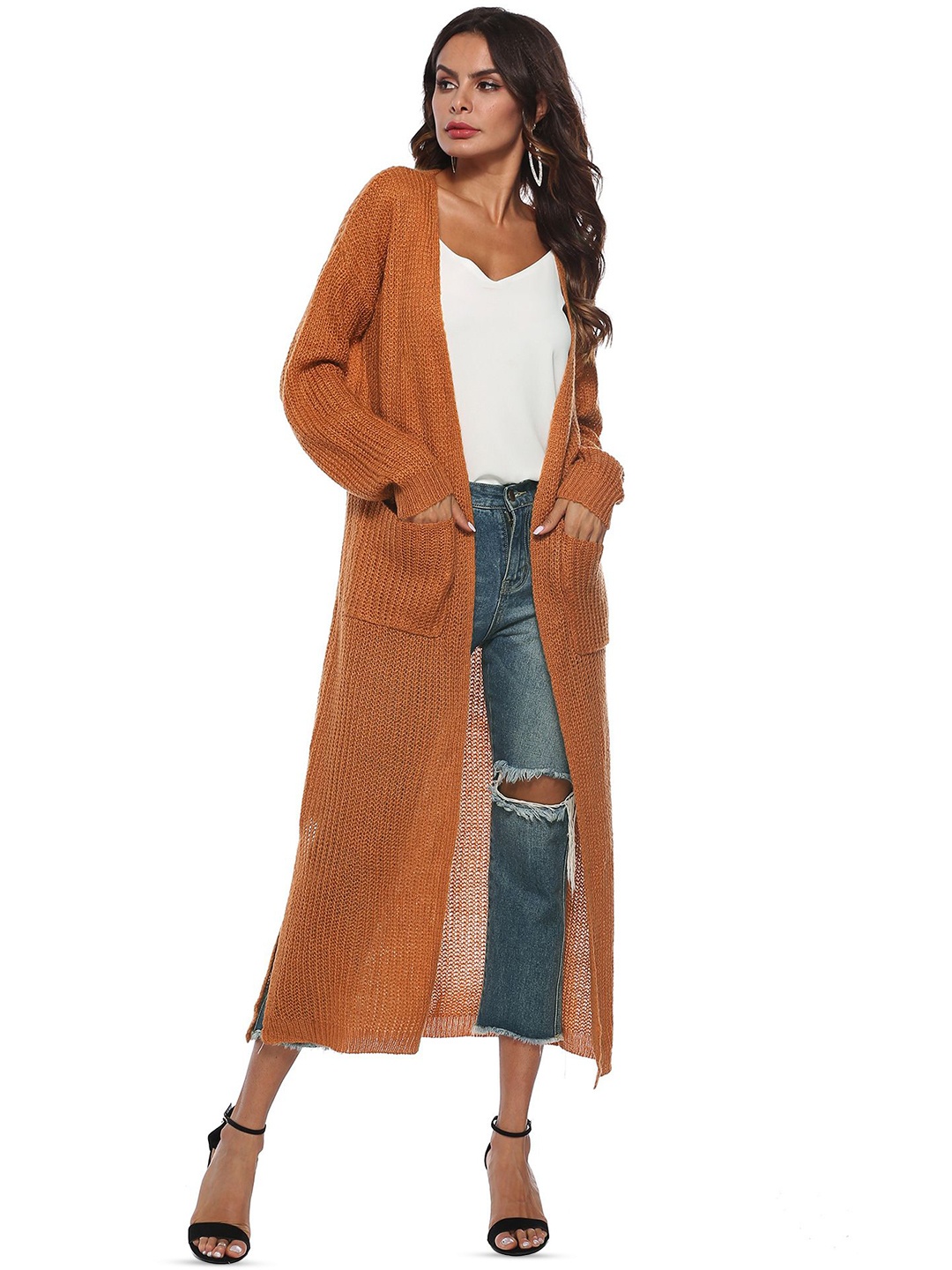 

StyleCast Women Longline Shrug, Rust