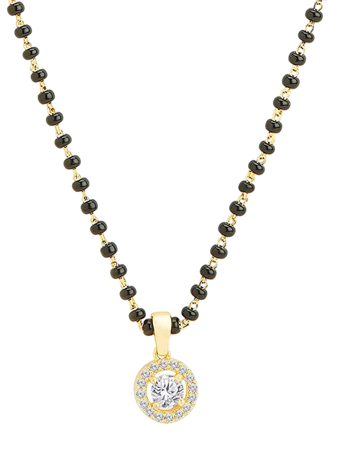 

Wynona Gold-Plated Stones Studded and Beaded Mangalsutra