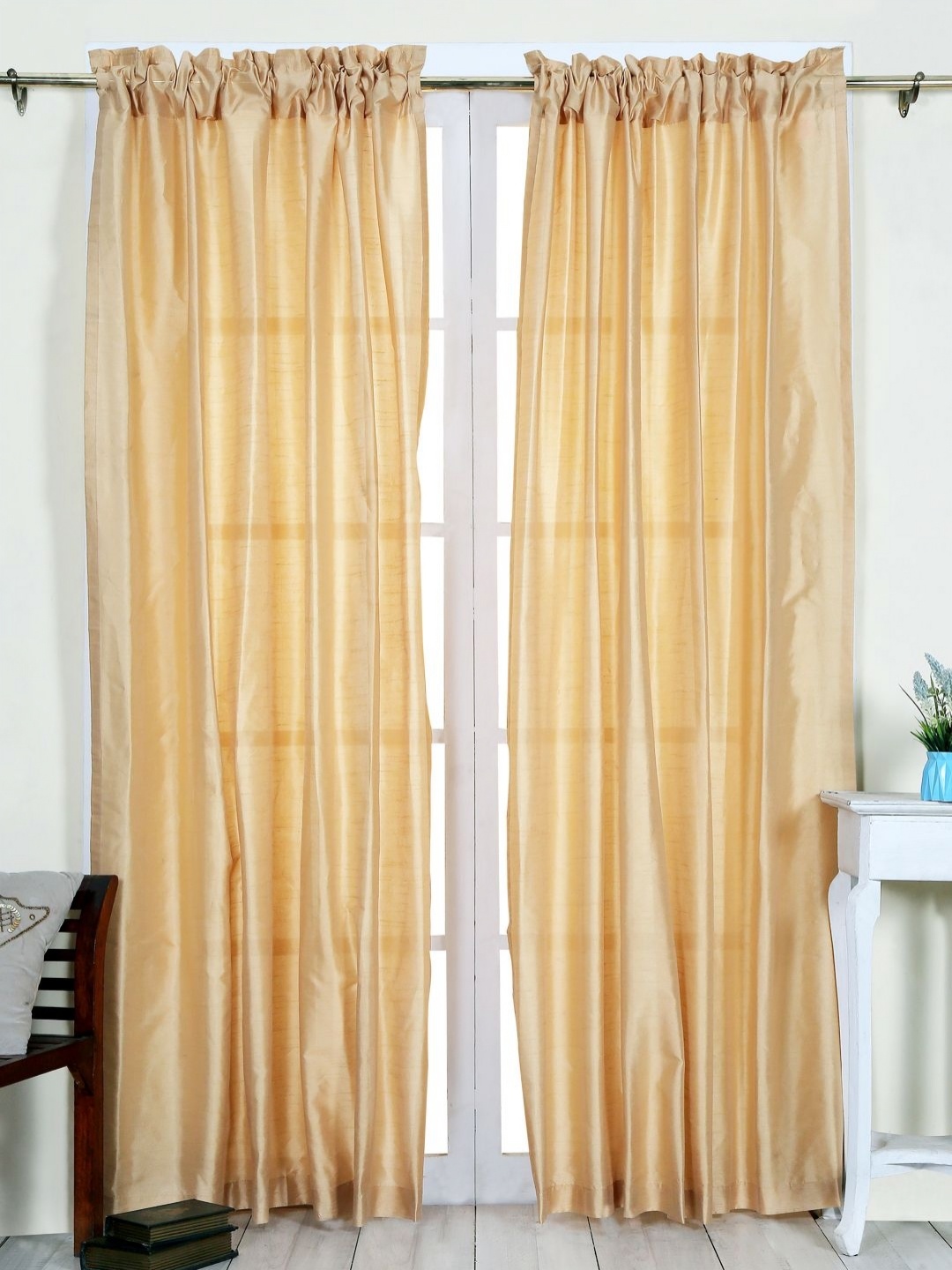 

Soumya Beige Set of 2 Sheer Door Curtain