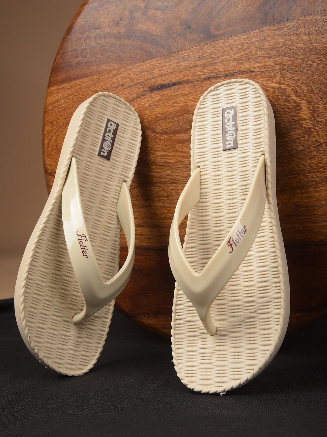 

Action Plus Women Thong Flip-Flops, Beige