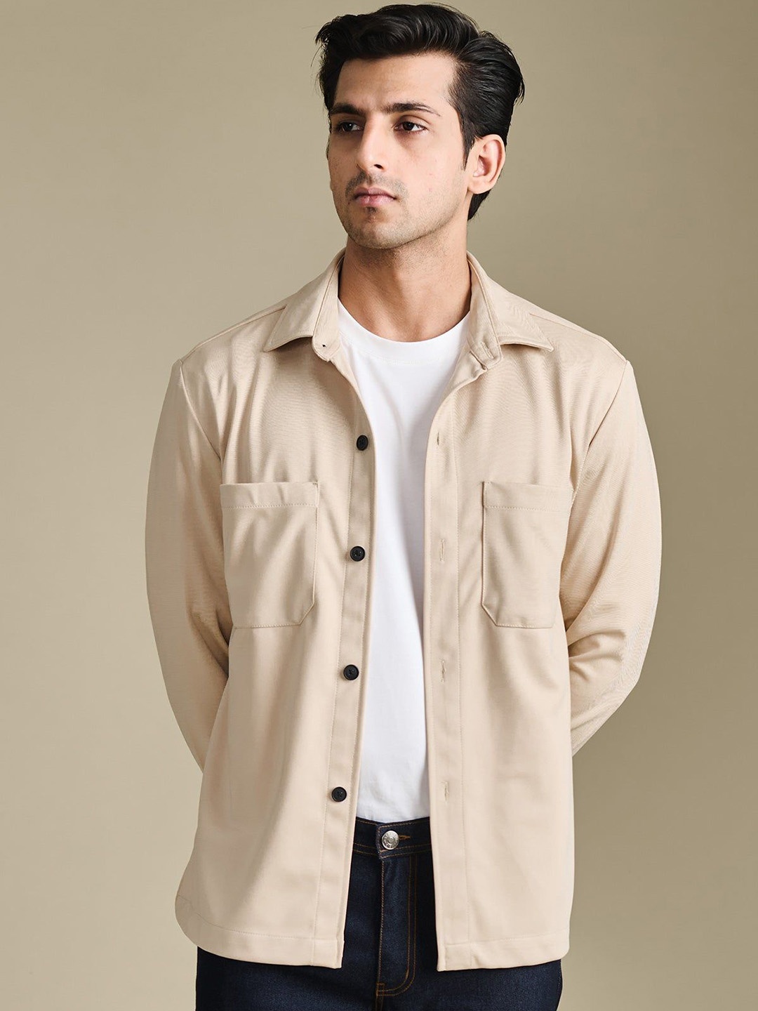 

Beyours Men Insulator Tailored Jacket, Beige