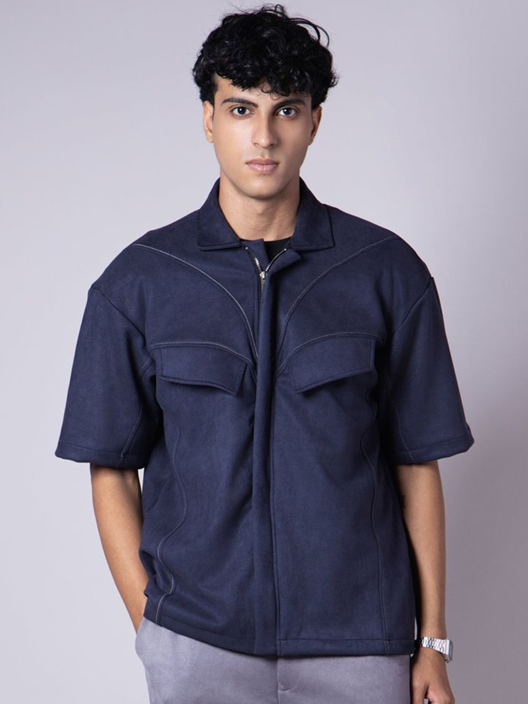 

Hop Head Space Blue Pocket Zipper, Navy blue