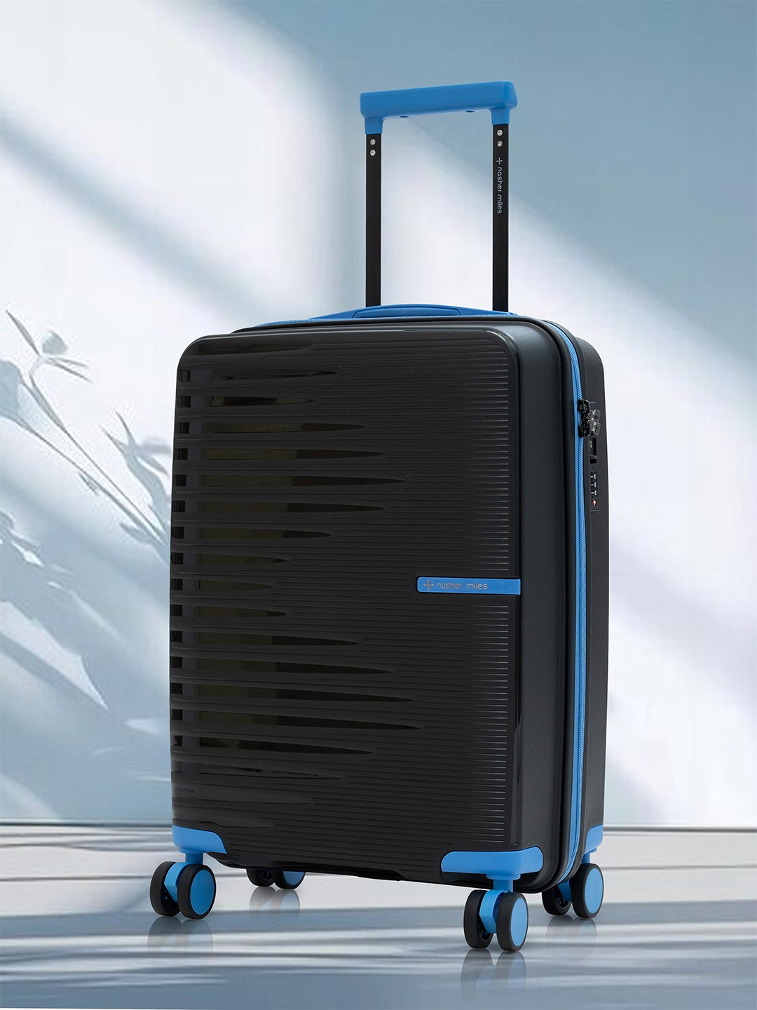 

Nasher Miles Havelock Polypropylene TSA Lock Cabin Black Trolley Bag - 20 Inch (55 cm)
