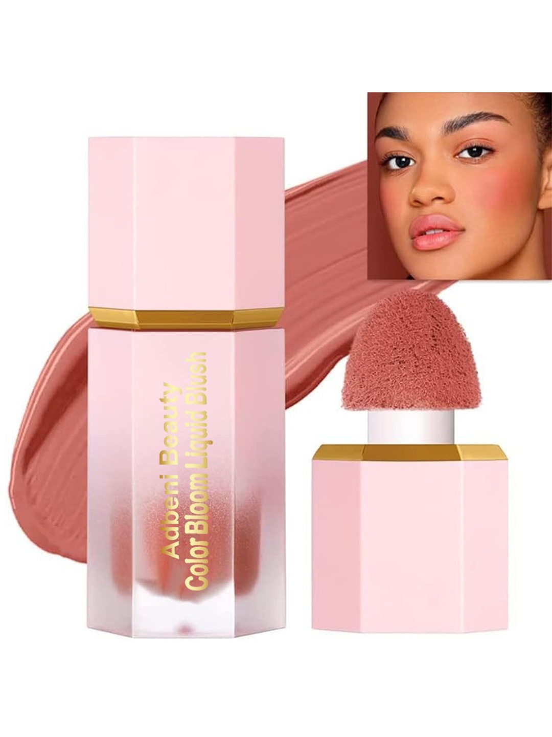

Adbeni Color Bloom Dewy-Matte Finish Liquid Blush - 4 ml - Shade - 06, Brown