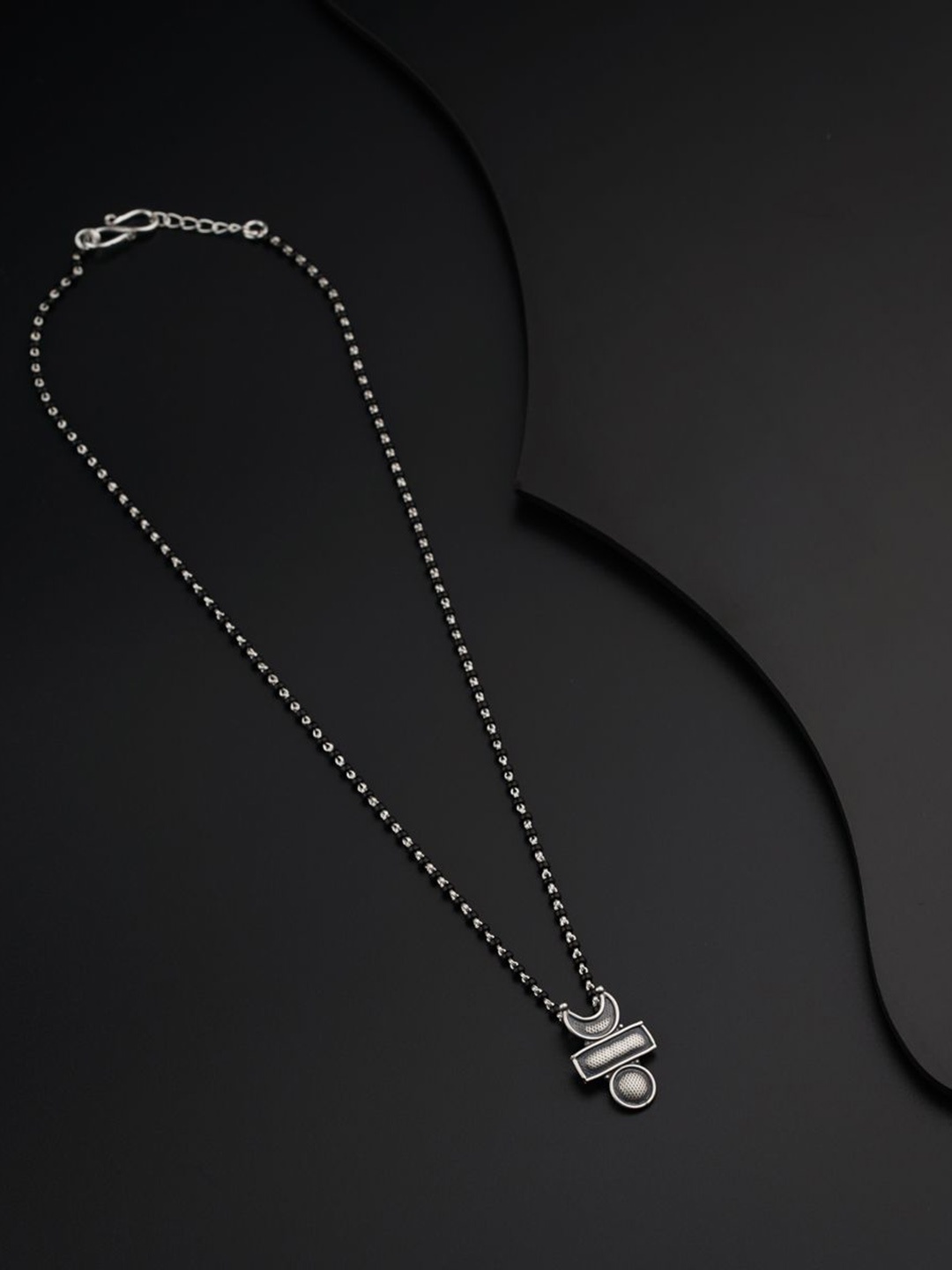 

House of Aadyaa Silver Beaded Mangalsutra