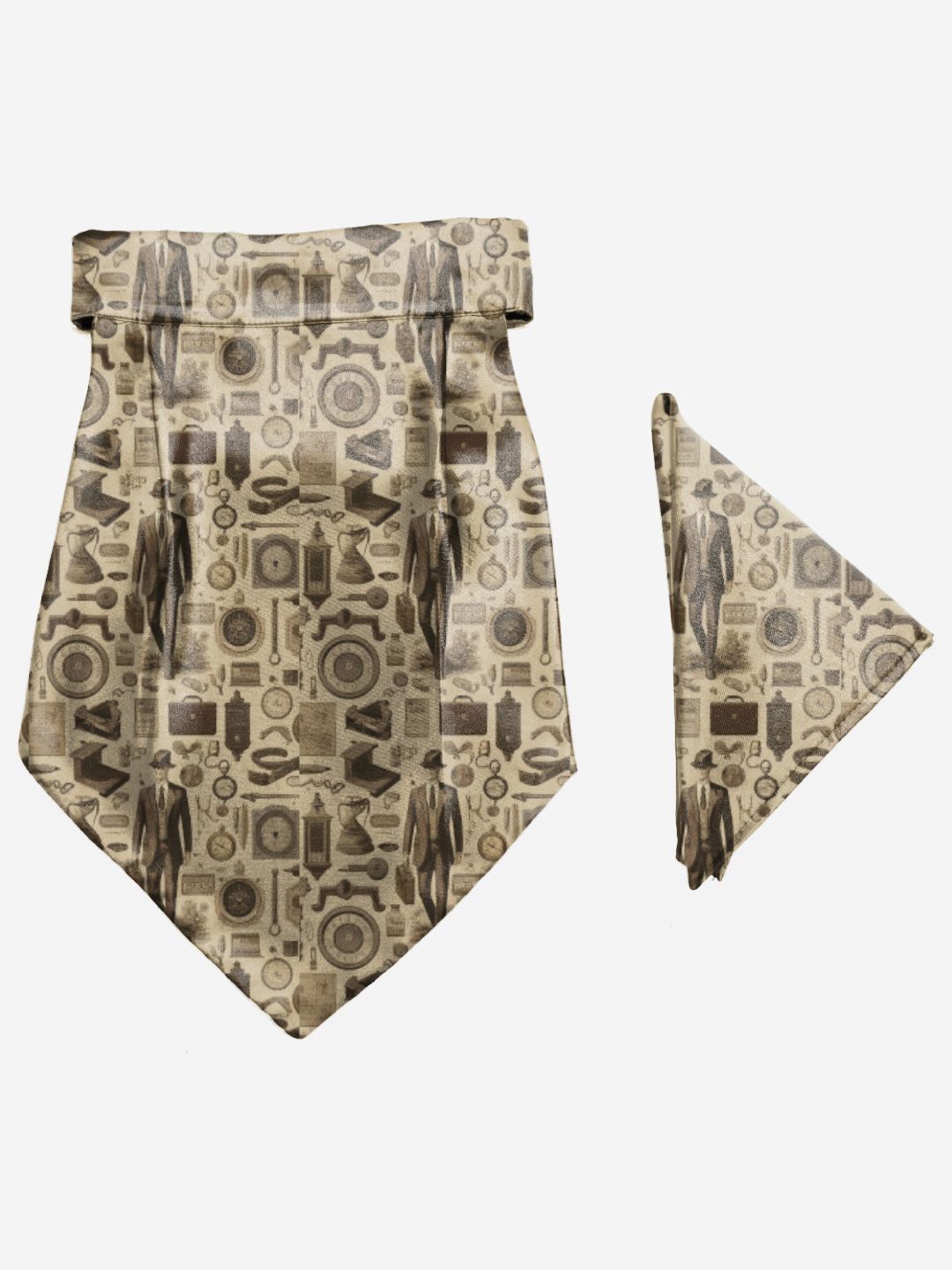 

Blacksmith Men Printed Cravat, Beige