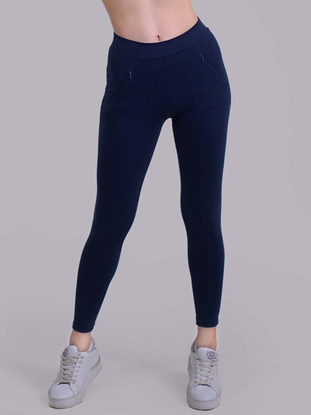 

Keepfit Women Slim-Fit Ankle Length Tights, Navy blue