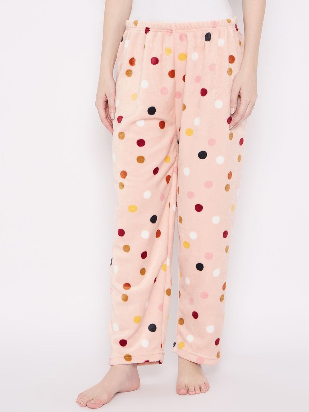 

Camey Printed Mid Rise Lounge Pants, Peach